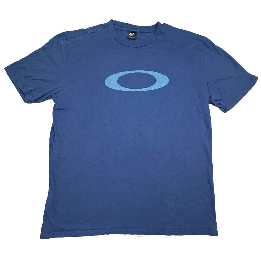 Y2k oakley shirt blue black tag XXL/ XL sports early 2000s